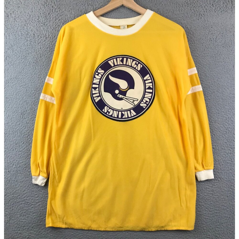 Vintage Minnesota Vikings Jersey Shirt True Vintage Large Raglan‎ 3/4 Sleeve M